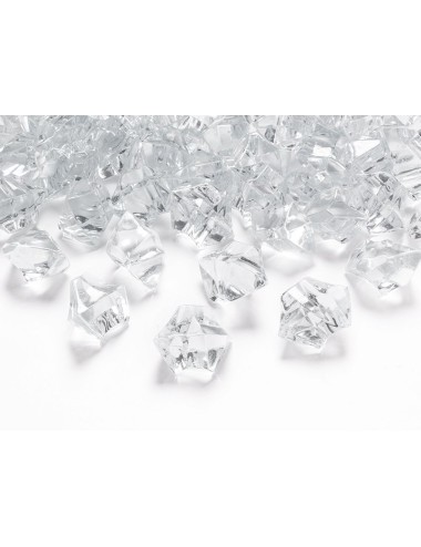 Ledo kristalai, bespalviai 25x21 mm/50vnt