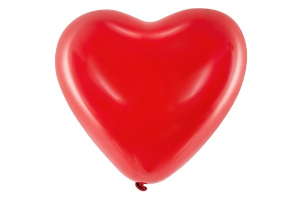 Balionai Širdelės, raudonos, 40 cm, 1 vnt