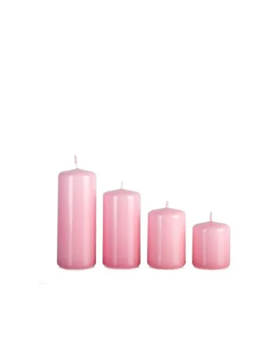 Cilindrinės žvakės, rožinės