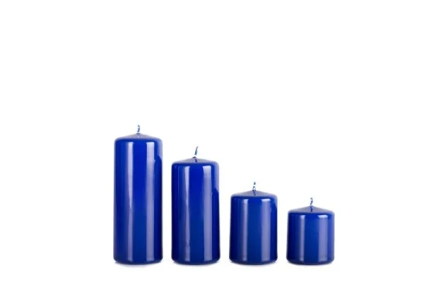 Cilindrinės žvakės, Mėlynos