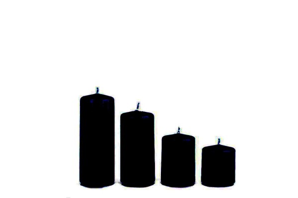 Cilindrinės žvakės, Juodos