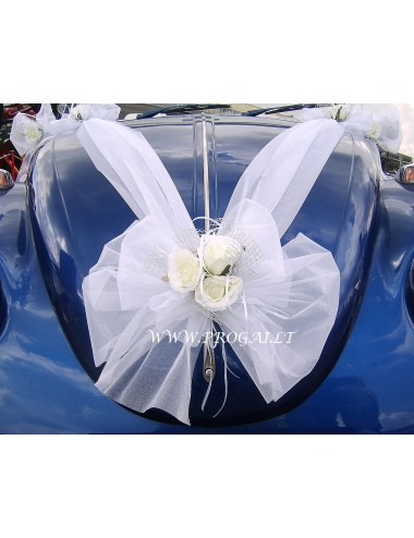 Vestuvinė dekoracija automobiliui Romantika