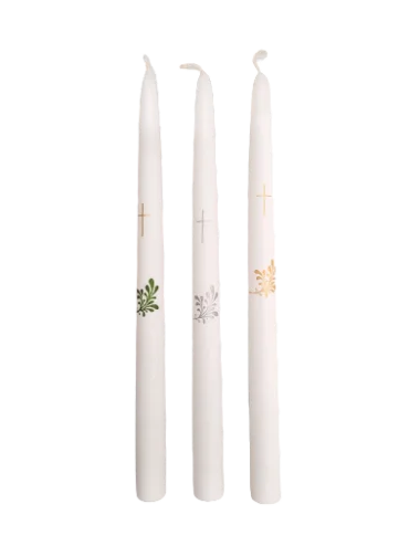 Krikšto žvakės, rūtos šakelė, 30 cm
