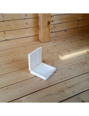 Medinė dėžutė, CD, 14x14x3 cm