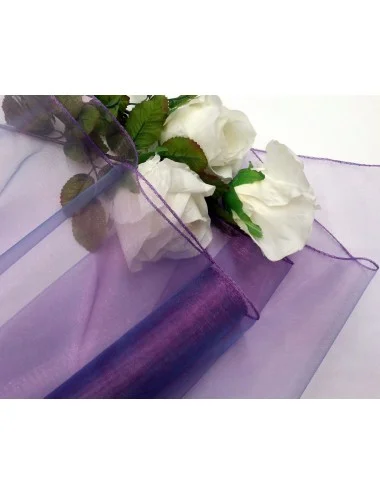 Organza, Flower 40cmx8,5m, tm violetinė