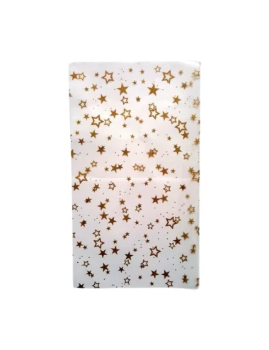 Celofaniniai maišeliai, Žvaigždutės auksinės, 20x35cm, 100vnt