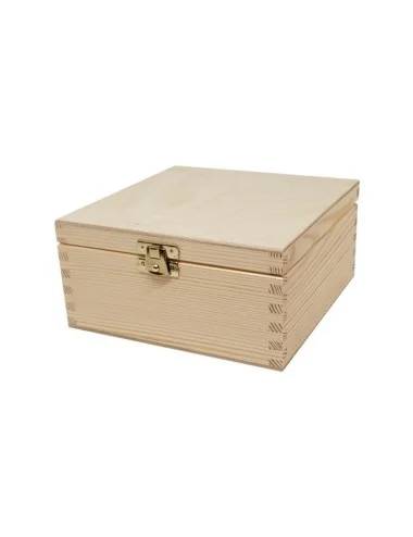 Medinė dėžutė, kvadratinė 14x14x7,5 cm