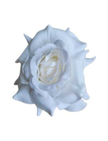 Balti rožės žiedai, dirbtiniai, D 11cm