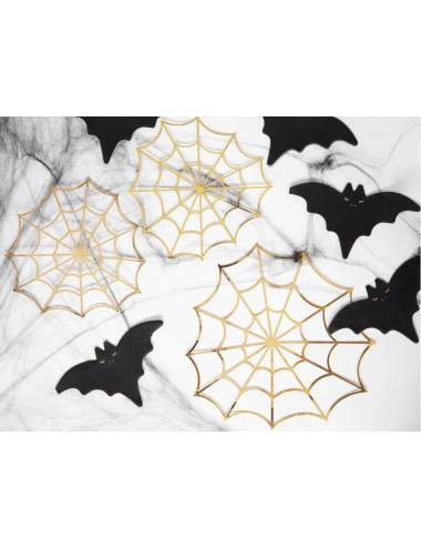 Servetėlės šikšnosparnis, juodos, 16x9cm , 20 vnt