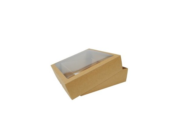 Kartoninės dėžutės su langeliu, 150x150x50 mm