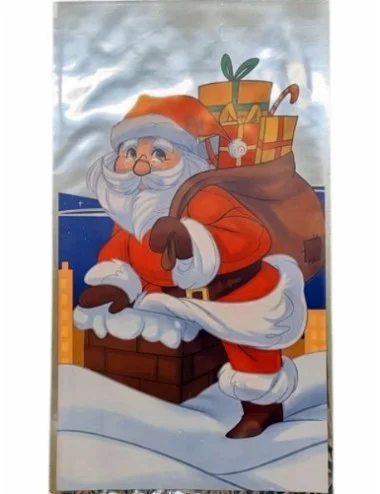 Kalėdiniai maišeliai, PP su piešiniais, sidabriniai, 20x35cm, 50vnt