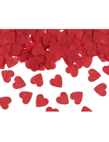 Konfeti širdelės, raudonos popierinės, 16mm, 15 g