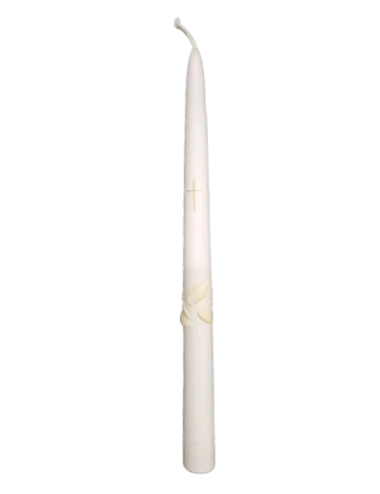 Krikšto žvakė, su ornamentu, 30 cm