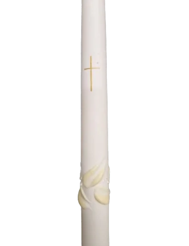 Krikšto žvakė, su ornamentu, 30 cm
