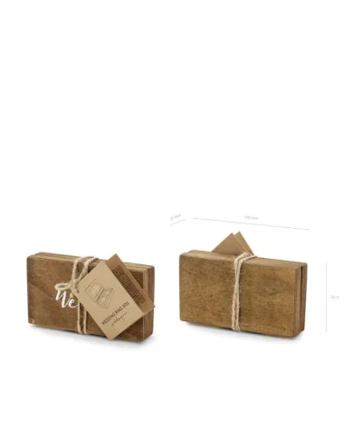 Dėžutė žiedams, medinė, 10x5,5x2 cm